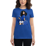 RETRO CHEERLEADER GO WILDCATS (COLOR)  Women's short sleeve t-shirt