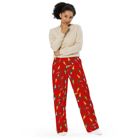 Kentucky Christmas All-over print unisex wide-leg pants