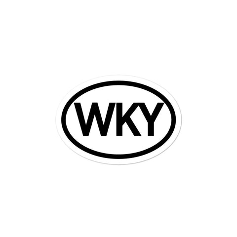 Western Kentucky WKY Oval Bubble-free stickers
