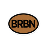 BRBN Bourbon Oval Bubble-free stickers