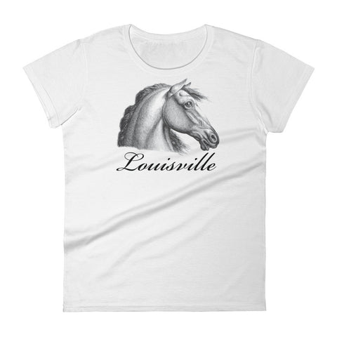VINTAGE HORSE PROFILE LOUISVILLE SCRIPT Women's short sleeve t-shirt