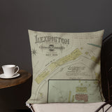 Vintage Lexington Map Premium Pillow