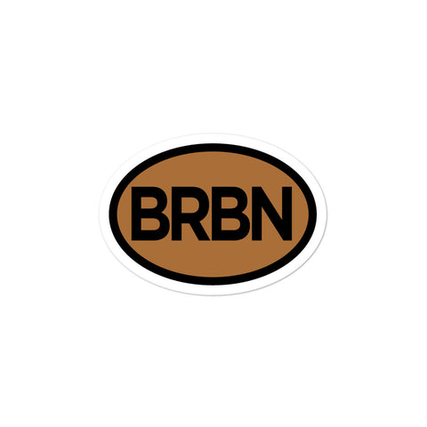 BRBN Bourbon Oval Bubble-free stickers
