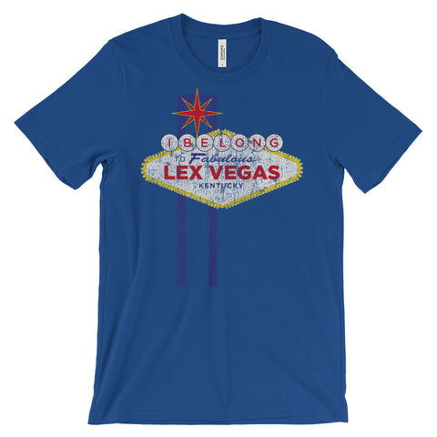 LEX VEGAS (distressed) Unisex short sleeve t-shirt