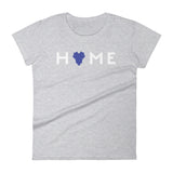 KENTUCKY IS MY HOME (blue heart, white type) Women's short sleeve t-shirt