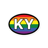 Kentucky KY Oval LGBTQ Bubble-free stickers