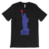 UNITED STATE OF BALL (red ball, blue statue) Unisex short sleeve t-shirt