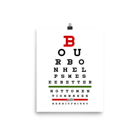 Bourbon Eyechart Enhanced Matte Paper Poster (in)