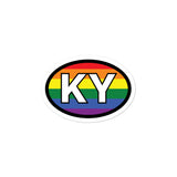 Kentucky KY Oval LGBTQ Bubble-free stickers