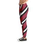 Team Stripes Crimson & Black Leggings