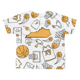 KENTUCKY BASKETBALL ICONS - YELLOW All-over kids sublimation T-shirt
