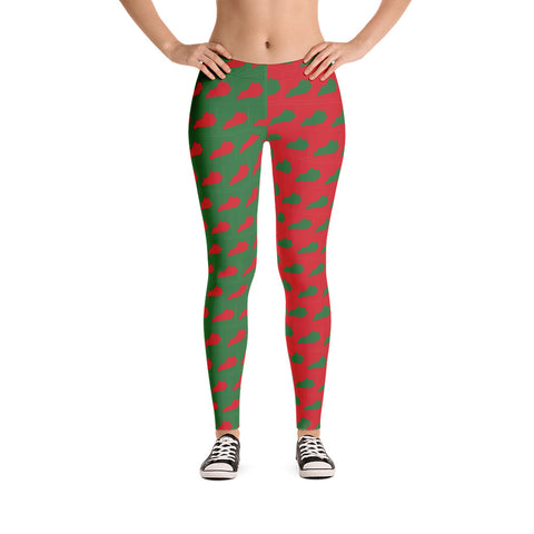 Kentucky State Christmas Leggings - split colors