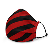 Red and Black Stripe Premium face mask