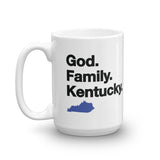 GOD FAMILY KENTUCKY (blue) Mug