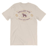 GALLANT FOX BOURBON (front and back) Unisex short sleeve t-shirt
