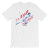 LOUISVILLE COLONELS AND BATTER Unisex short sleeve t-shirt