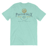 PHOENIX BREWING COMPANY (front and back) Unisex short sleeve t-shirt