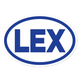 LEX Blue and White Oval Bubble-free stickers