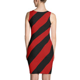 Team Stripes Red & Black Striped Sublimation Cut & Sew Dress