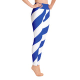 Team Stripes BLUE & WHITE STRIPE Yoga Leggings