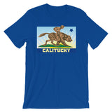 CALITUCKY STATE FLAG (with jockey) Unisex short sleeve t-shirt