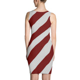 Scarlet & Gray Striped Sublimation Cut & Sew Dress