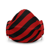 Red and Black Stripe Premium face mask