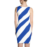 Team Stripes Blue & White Striped Sublimation Cut & Sew Dress