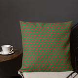 Red on Green Kentucky Christmas Premium Pillow