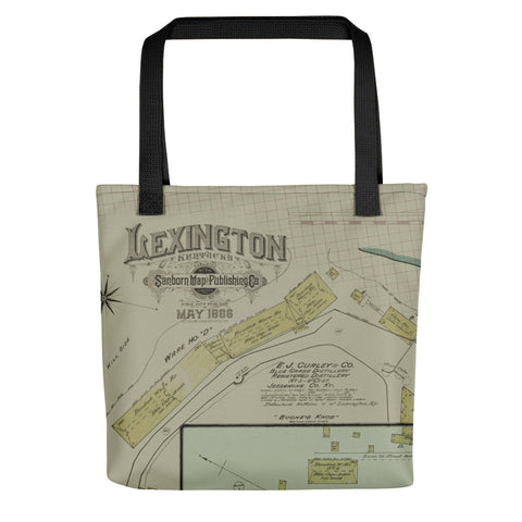 Vintage Lexington Map Tote bag
