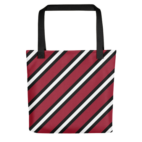 TEAM STRIPES RED, BLACK & WHITE Tote bag