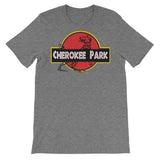CHEROKEE PARK DINO DOG  Unisex short sleeve t-shirt
