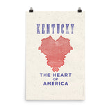 KENTUCKY THE HEART OF AMERICA PRINT Poster