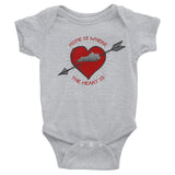 HOME IS WHERE THE HEART IS Infant Bodysuit
