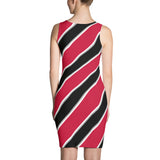 Team Stripes Red, Black, White Striped Sublimation Cut & Sew Dress