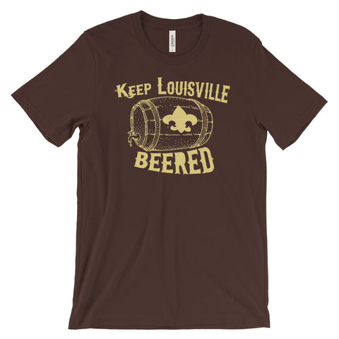 KEEP LOUISVILLE BEERED Unisex short sleeve t-shirt