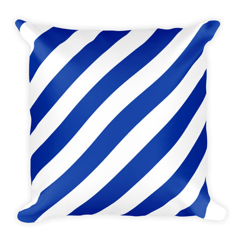 TEAM STRIPES BLUE & WHITE Square Pillow