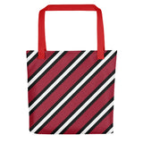 TEAM STRIPES RED, BLACK & WHITE Tote bag