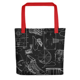 KENTUCKY BASKETBALL PATENTS (BLACK) Tote bag