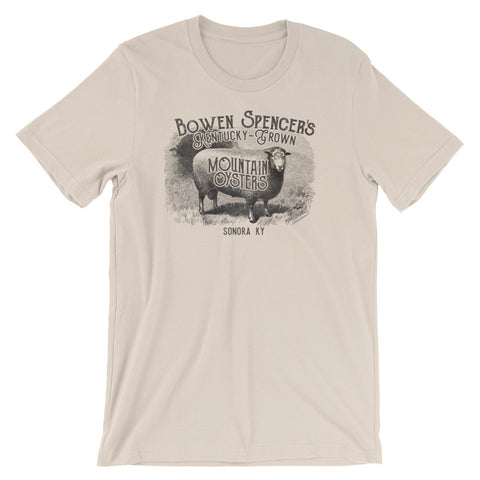 BOWEN SPENCER'S MOUNTAIN OYSTERS, SONORA Unisex short sleeve t-shirt