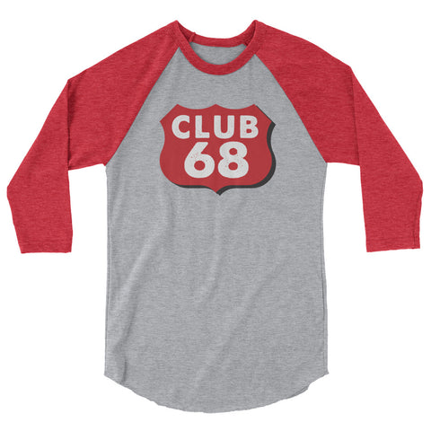 CLUB 68 3/4 sleeve raglan shirt