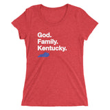 God. Family. Kentucky. Ladies' short sleeve t-shirt